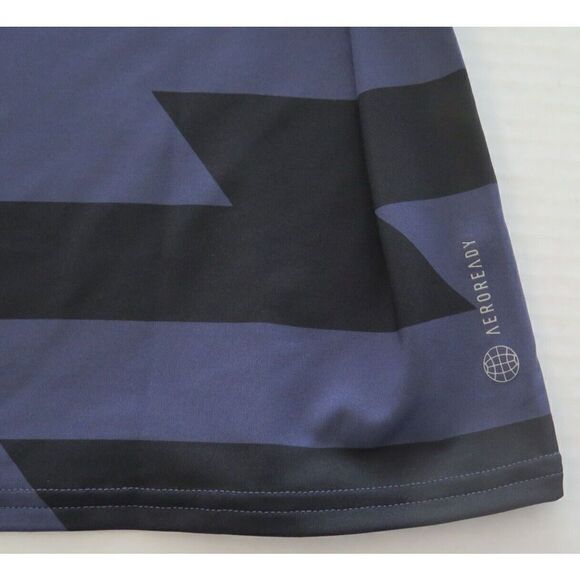 adidas HA9943 Women's Sz XL Shadow Navy/Black Aeroready Run Fast AOP Carrera Tee - Picture 5 of 7